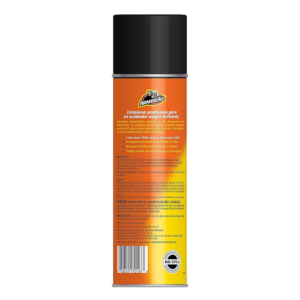 ARMOR ALL ESPUMA LIMPIADORA/ABRILLANTADORA PARA LLANTAS 510 G E302911100